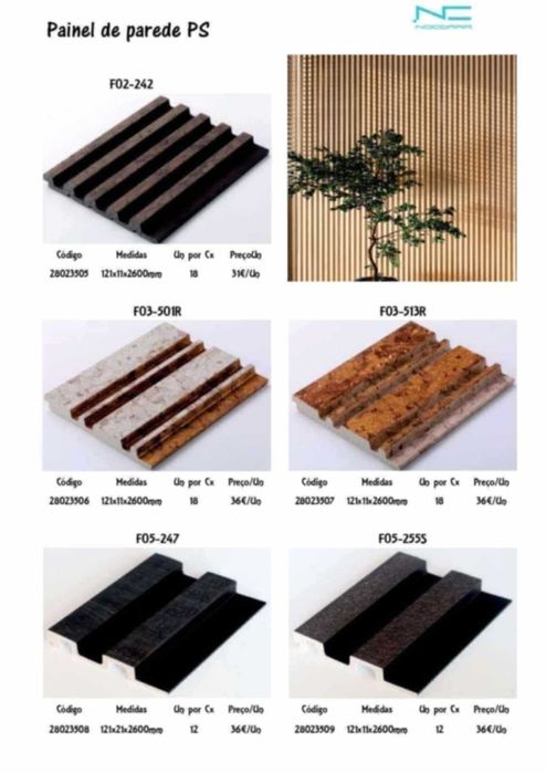 Painéis revestimento em PVC