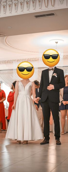 Sprzedam śmietankową suknię ślubną w stylu lat 50.