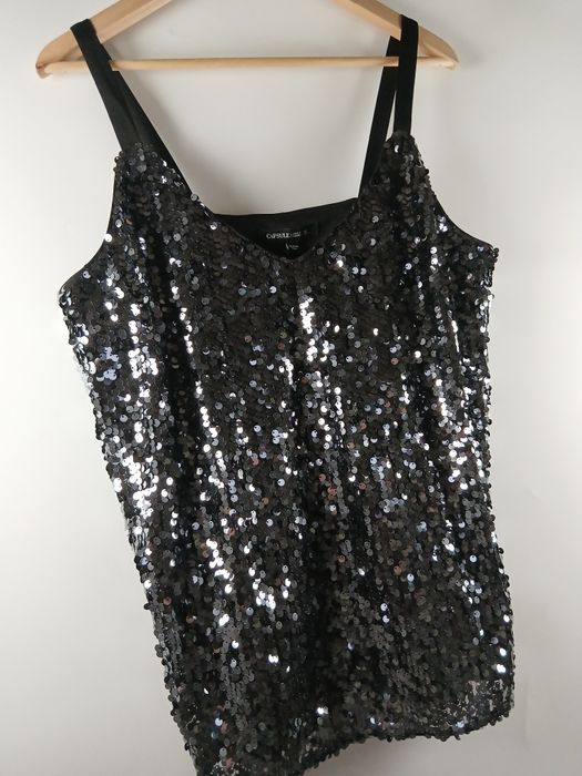 Przepiękna efektowna bluzka damska na święta sylwester cekiny Capsule