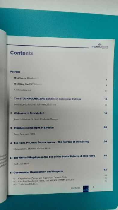 Filatelia - Catálogos: Stockholmia 2019 - Exhibition Catalogue