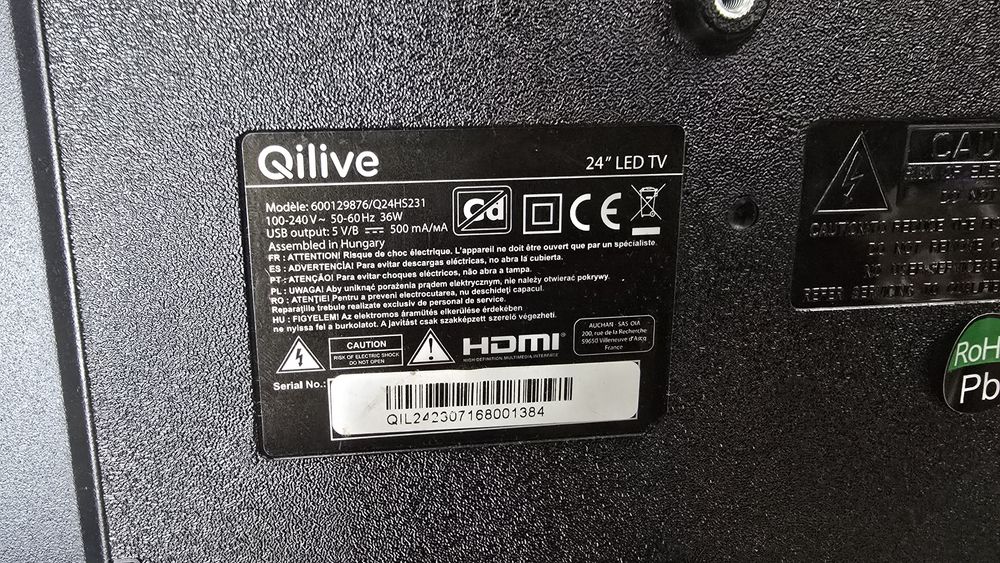 Telewizor Qilive Q24HS231 24" HD DLED, Smart TV,Netflix, WiFi Strumień