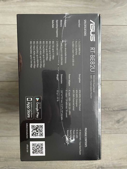 Роутер Asus RT-BE82U WiFi7 / BE6500 / 2.5Гбіт/с / Підтримка MESH