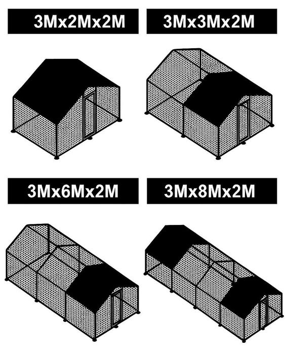 Klatka Wybieg Woliera dla drobiu Kur Kaczek Królików PSY 3x2/3x3/3x6/3x8