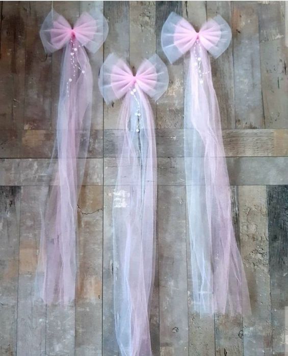 Zestaw kokard do dekoracji w rozmiarze 20x60