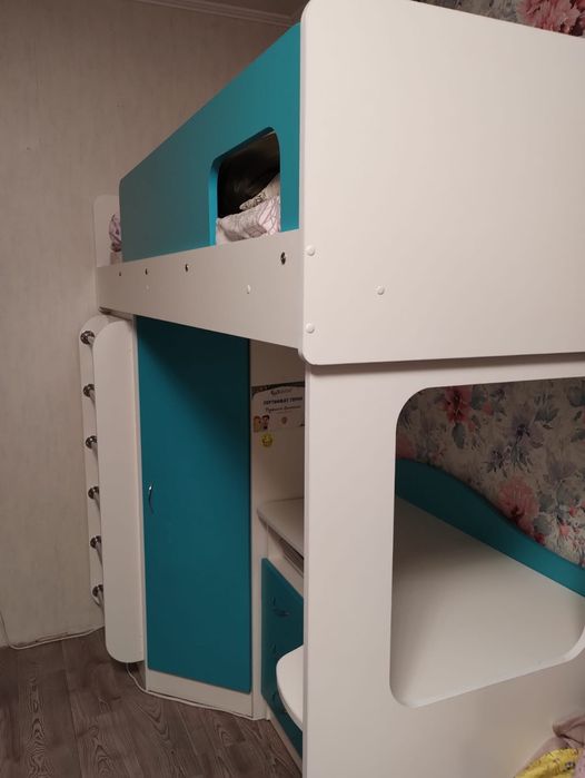 Дитяче ліжко 3 в 1 горище