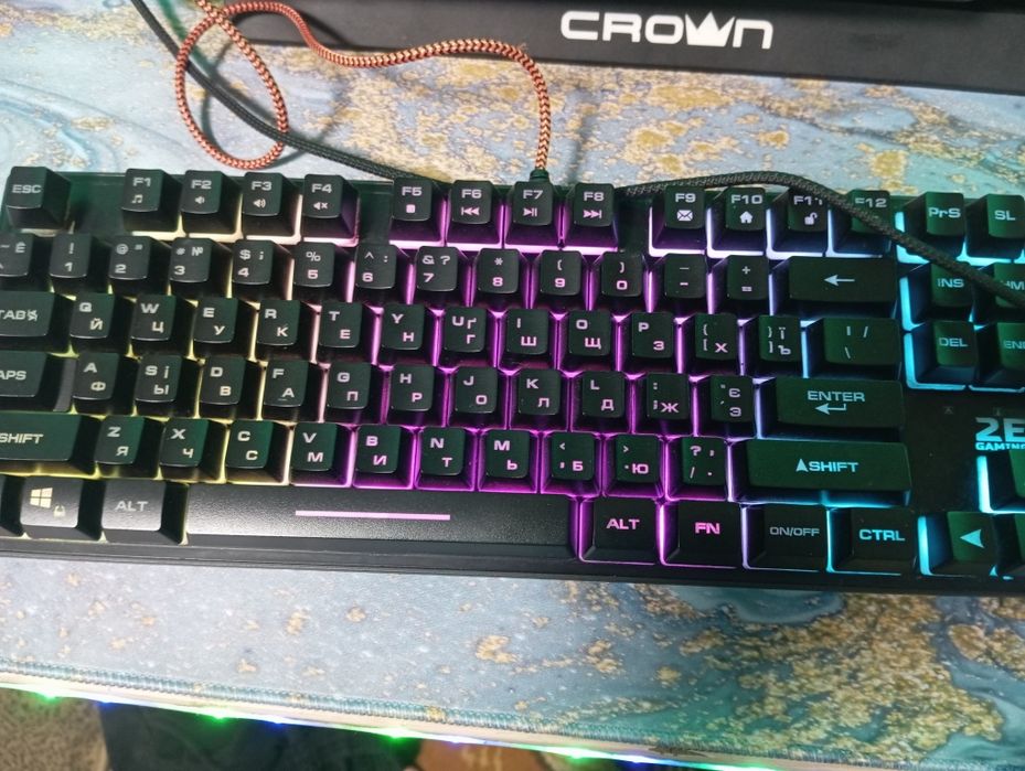 клавіатура мембранна ігрова, 2Е Gaming KG350, 100 mA