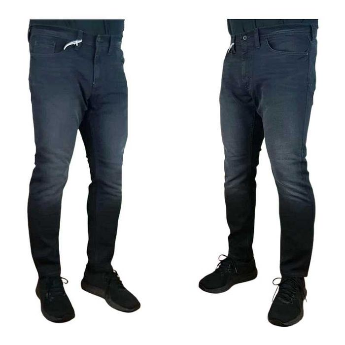 Męskie jeansy Mustang Oregon - Slim Low Regular czarne nowe - W38/L30