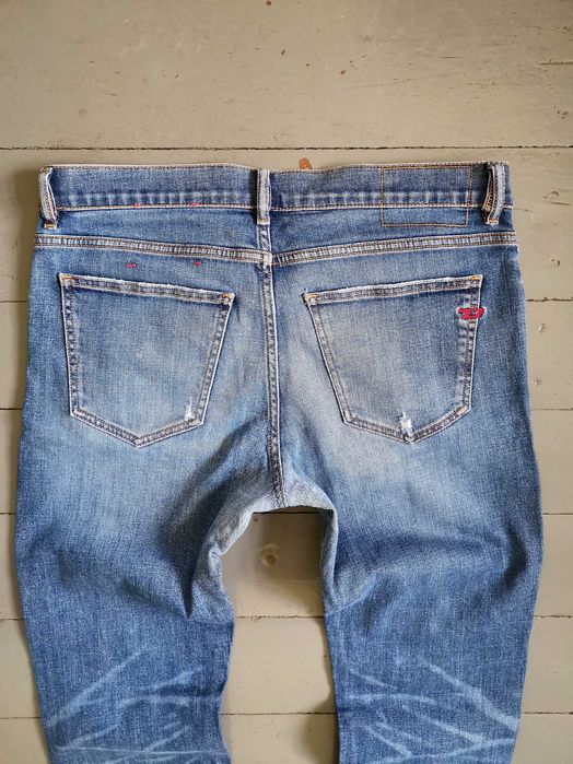 оригінальні джинси diesel завужені skinny голубі чоловічі