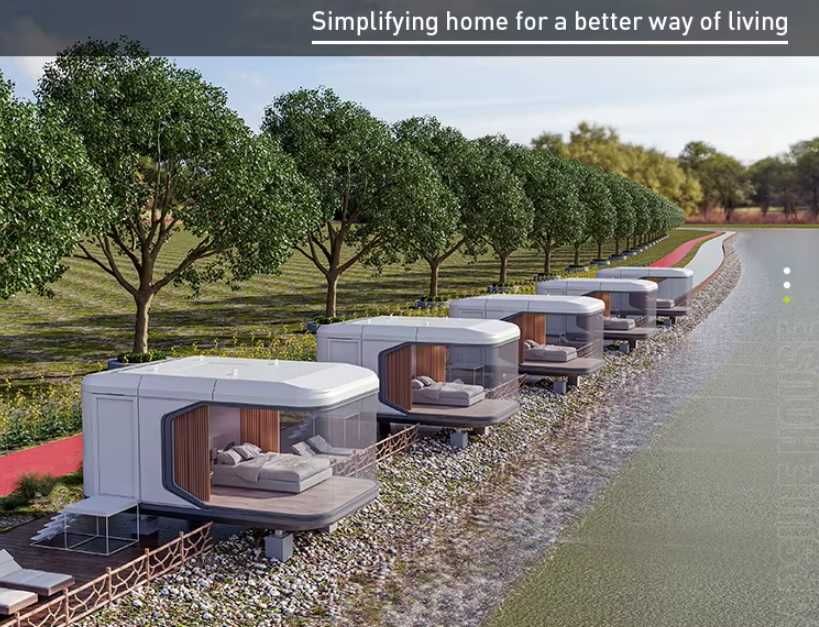 Kontener kosmiczna kapsuła dom kapsułowy letniskowy  19,2m2 SRN6 Space Capsule Hause