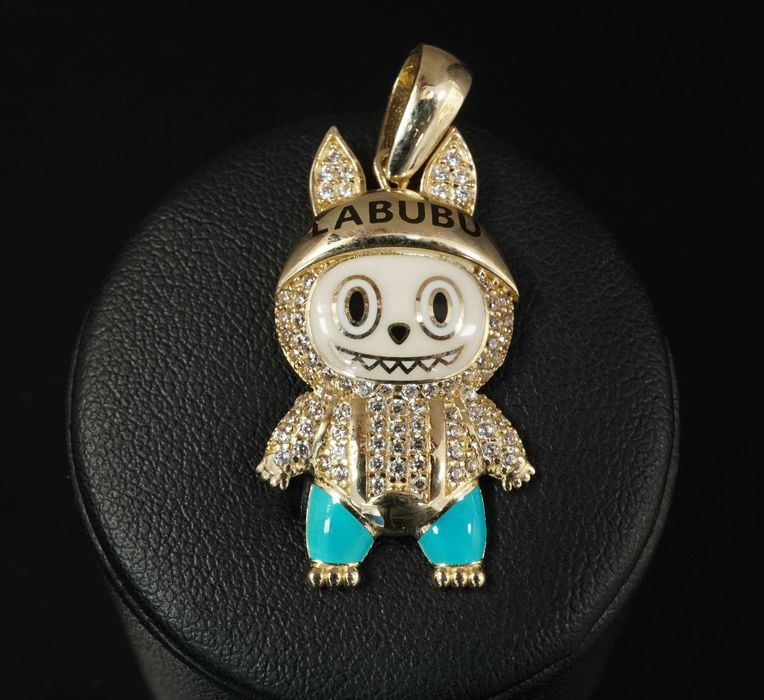 Złoto 585 - Złota zawieszka Labubu