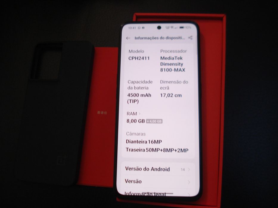 OnePlus 10 R 12Gb / 256Gb memória, 5G, c/ garantia.