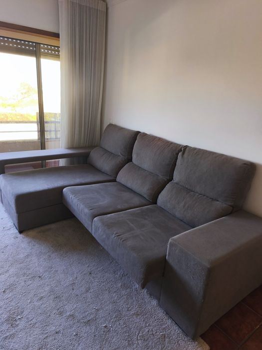 Sofá cinza chaiselong