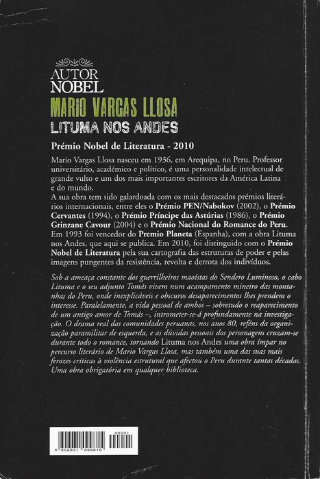Lituma nos Andes, de Mário Vargas Llosa
