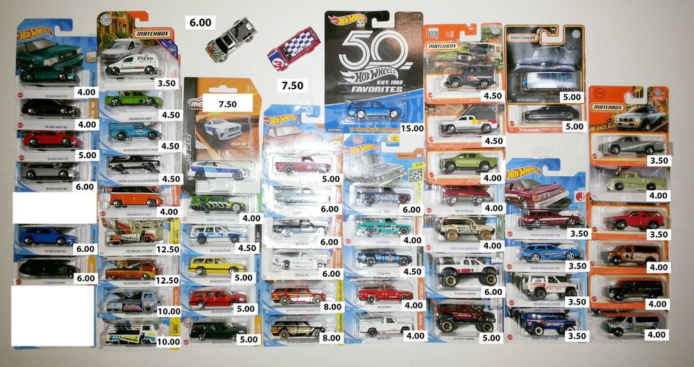 Carrinhas das Marcas Hot Wheels , Majorette , Matchbox .