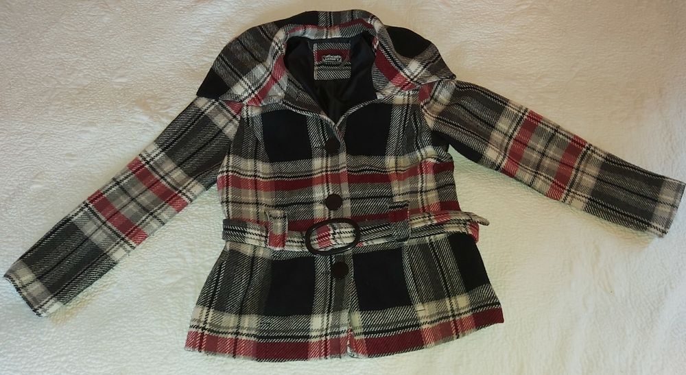 Płaszczyk w kratę wiosna/jesień m/l