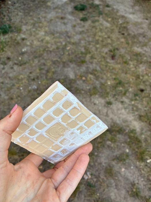 stylowe kafelki - białe i czerwone - 10x10 cm