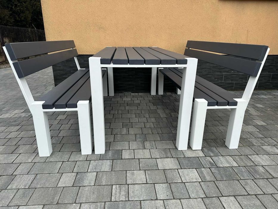 LOFT Meble Ogrodowe Nowoczesne stylowe Szaro Białe jakość PREMIUM