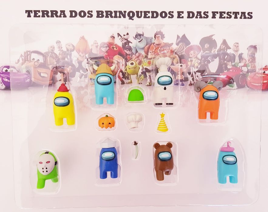 Conjunto 8 pcs + 5 Acessórios Among Us (Portes Incluidos)