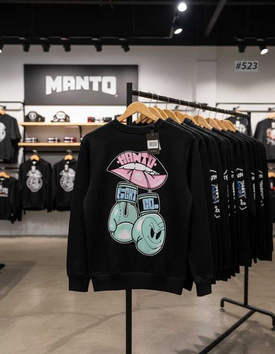 Черный Свитшот MANTO Gym (XS S M L XL)