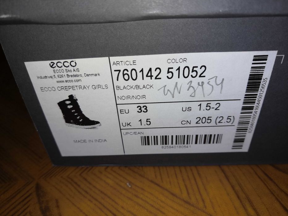 Сапожки на девочку ecco