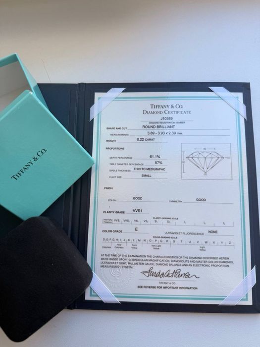 Кільце Tiffany з платини і діамантом