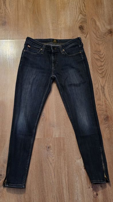 Jeansy damskie Lee Scarlett Cropped W28 L31 rurki zamki