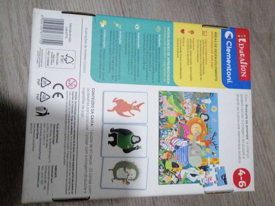 Procura os Animais (Puzzle), Clementoni, 4 anos