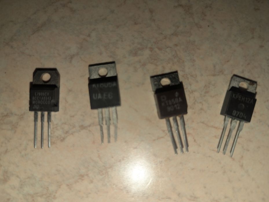 Транзисторы КТ 805 А,КТ 837 Б,КТ 858 А,КРЕН-12А-1,L7805CV