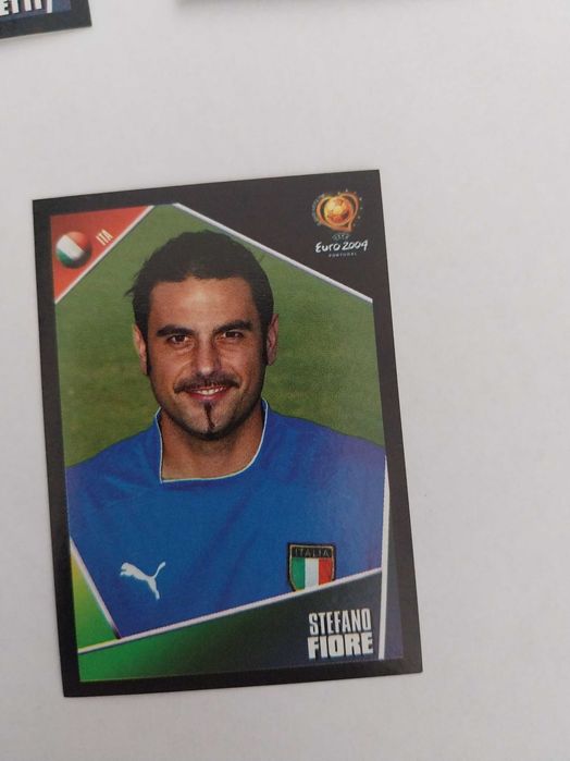 Lote 5 cromos autocolantes, Euro 2004, futebol, Itália, jogadores