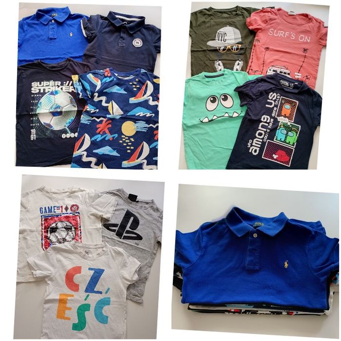 T-shirty z krótkim rękawem rozm. 122 zestaw