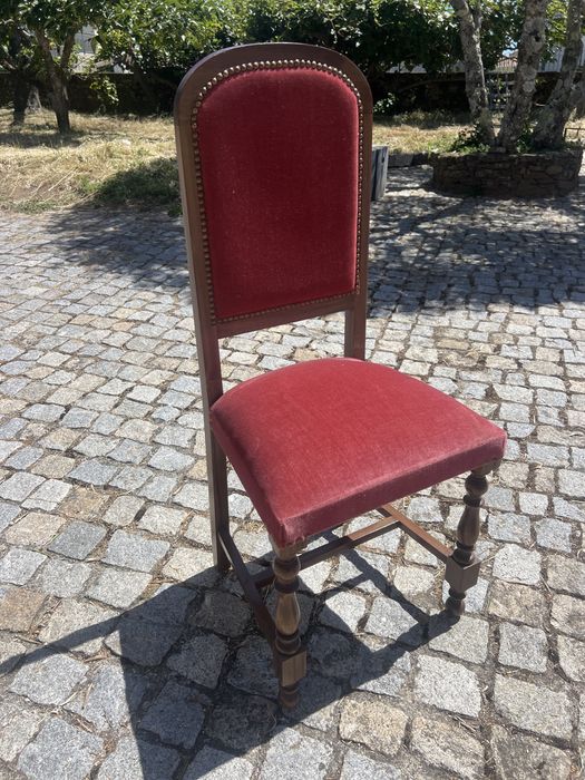 Cadeira de quarto em madeira castanho vintage