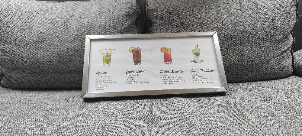 Napis do drink baru, drinki