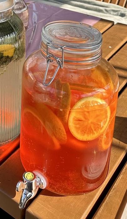 Дозатор для напоїв лисонниця скляна банка диспенсер для коктейлів