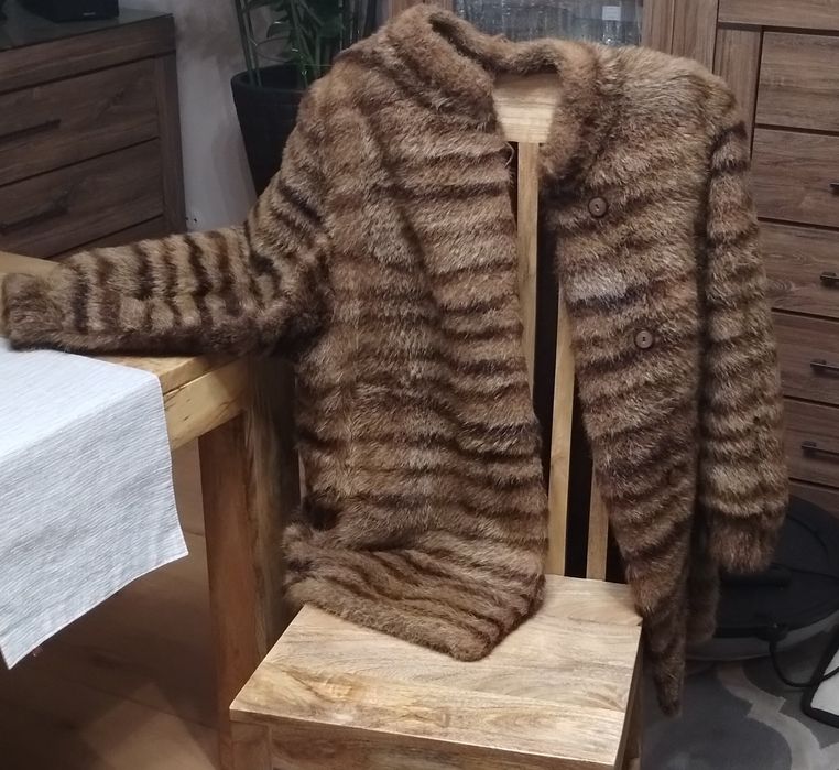 Futro naturalne, kurtka, krótki płaszczyk
