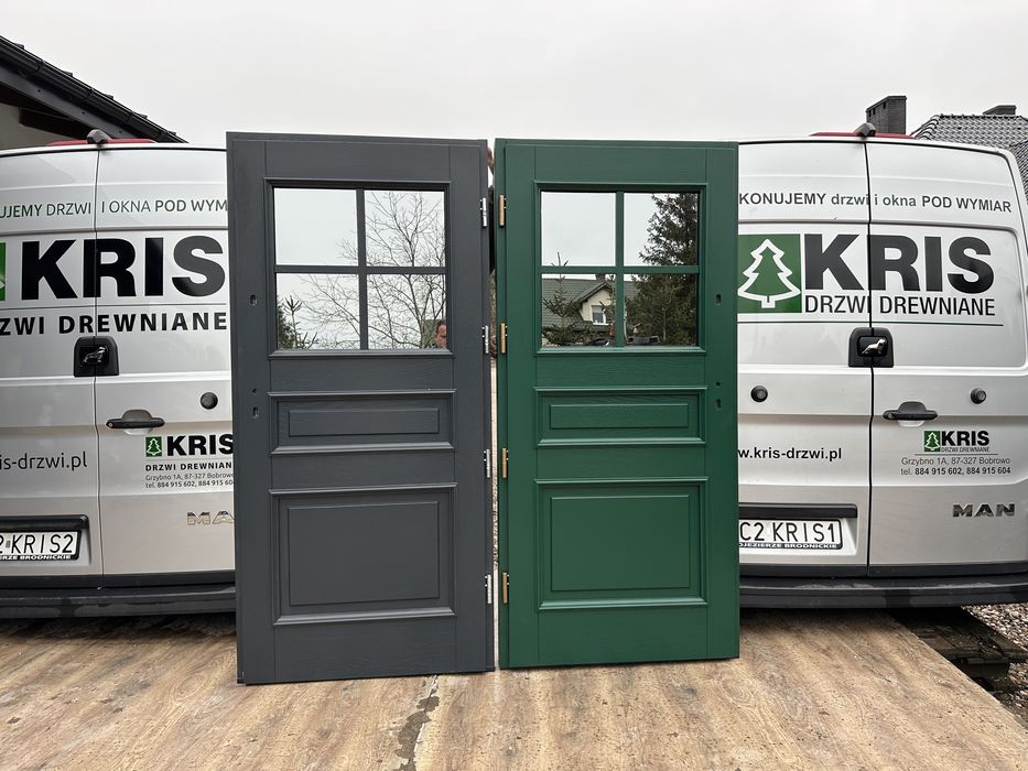 Drzwi zewnętrzne drewniane Angielskie MONTAŻ CAŁA POLSKA na WYMIAR