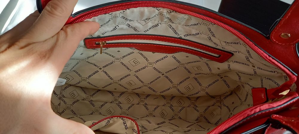 Cudna Torba monnari czerwona nowa