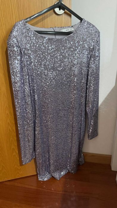 Vestido Lantejoulas da Mango