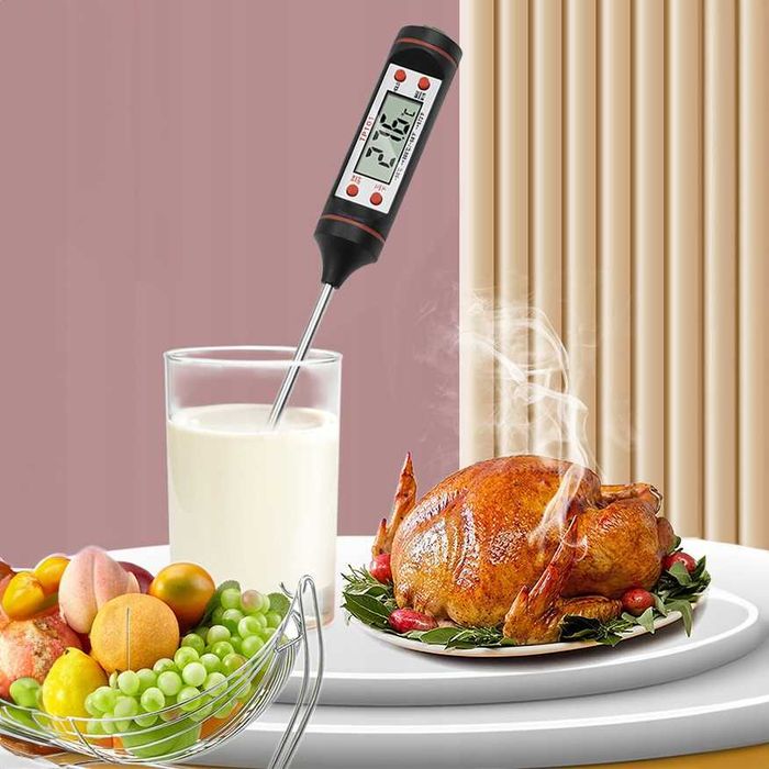 Termometr szpilkowy kuchenny elektroniczny z sondą do potraw