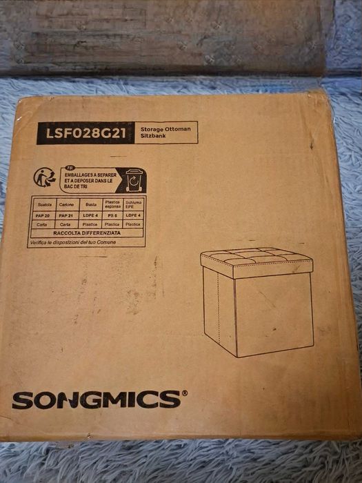 Pufa z przestrzenią do przechowywania 2 sztuki