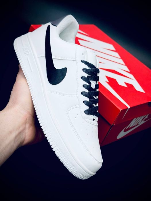 Кожаные кросовки nike air force 1 мужские красовки найк форс весенние