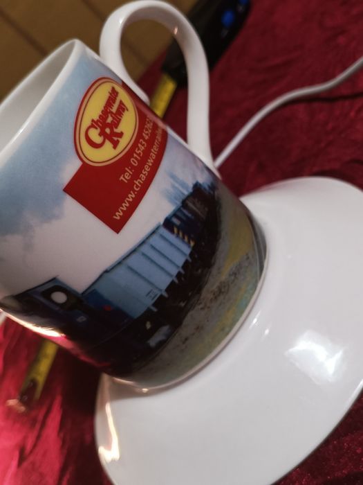 Kubek kolejowy – parowóz DATA Fine Bone China 9 cm defekt