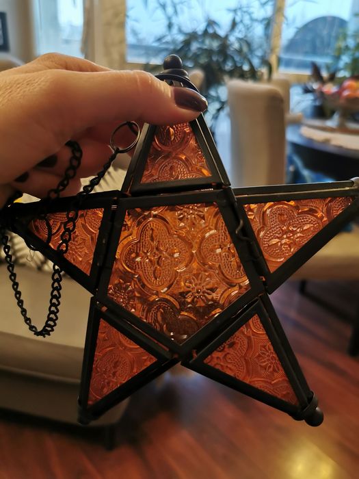 Gwiazda szklany-metalowa na tilight, 20cm