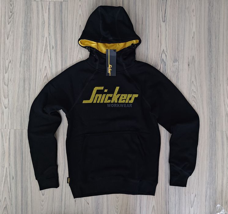 2889 Snickers Pro Premium Logo gruba solidna bluza z kapturem robocza rozmiar S serwis BHP black