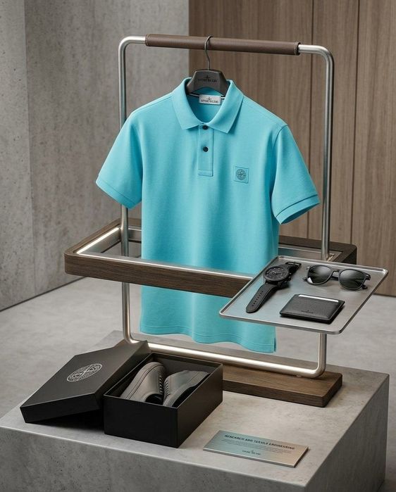 Поло чоловіче бренду Stone Island .
Заміри:ПОГ-57см; Довжина виробу -70 см, Довжина рукава -19 см.