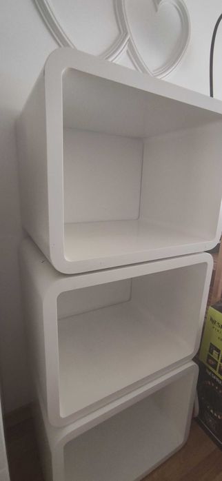 Cubos madeira maciça branco