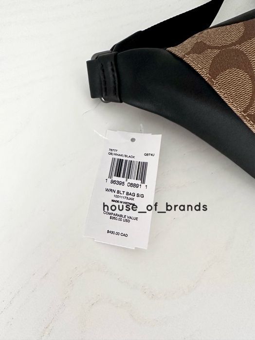 COACH Warren Belt Bag Чоловіча шкіряна сумочка бананка мужская сумка