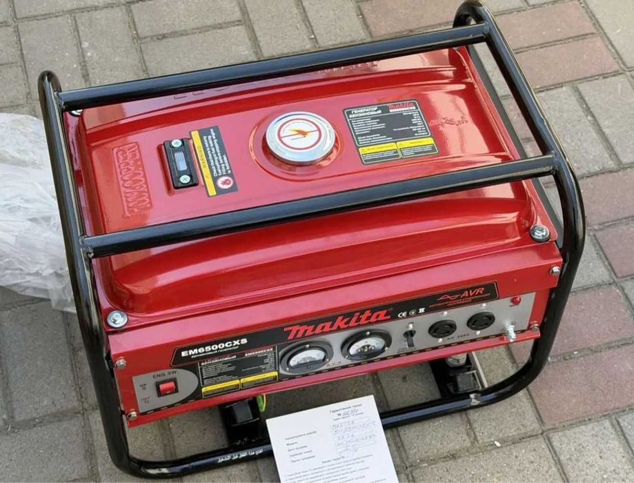 Генератор MAKITA 6.5 кВт бензиновий з РУЧНИМ стартером 6квт макіта на бензині електростанція