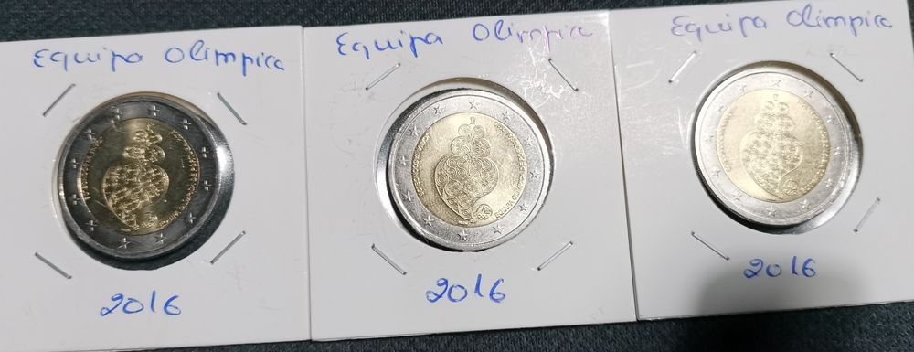 Moeda UNC comemorativa  da equipa olímpica do Brasil  - 2016