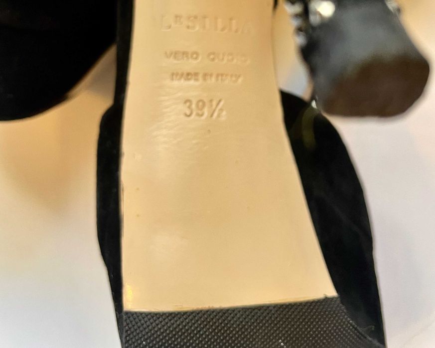 Жіночі замшеві босоніжки в стразах Італія Le Silla р.39