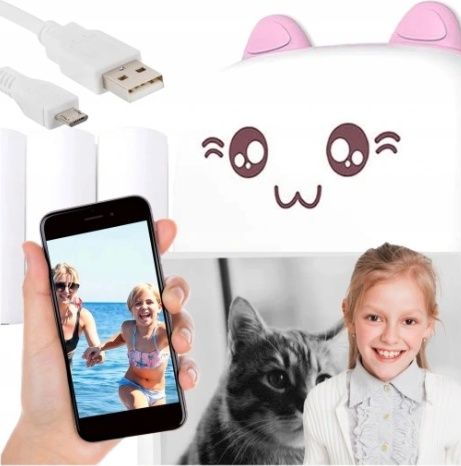 Przenośna drukarka termiczna Drukus – Idealna do notatek i etykiet!